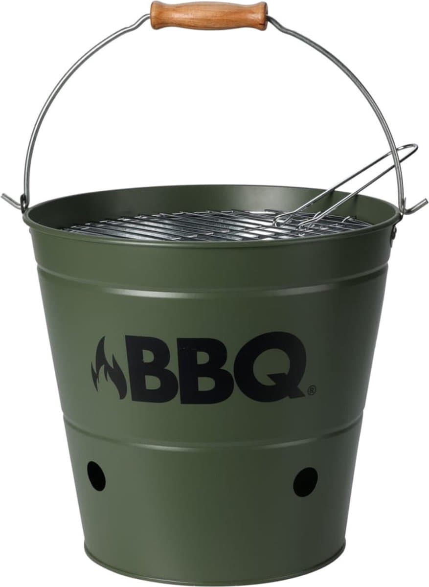 ProGarden Barbecue emmer BBQ 26 cm olijfgroen — afbeelding 1