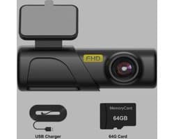 Auto Dashcam - 1440P Full HD - 130 graden kijkhoek - FHD - 64GB - USB aansluiting