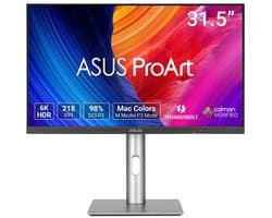 ASUS ProArt Display PA32QCV - 6K Grafisch Designer Monitor - USB C 96W - USB Hub - Thunderbolt 4 - kleurechtheid ?E < 2 - Calman Verified - 60hz - 5ms - 32 inch