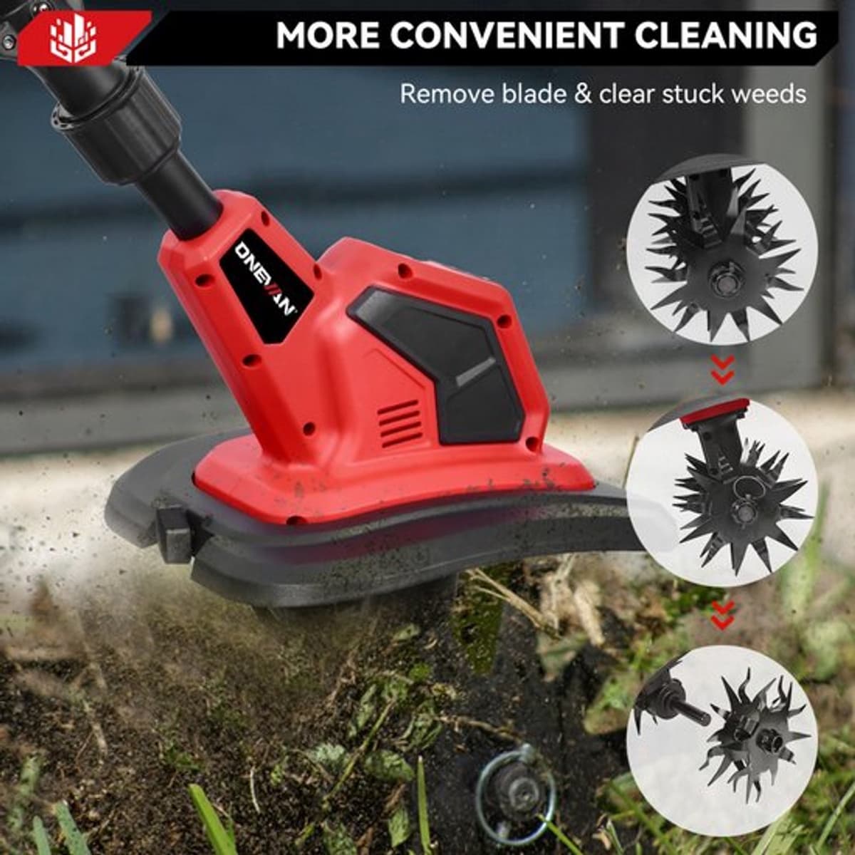 Elektrische Rototiller Cultivator - 2500 W Vermogen - 24 cm Maaibreedte - 17 cm Teelt Diepte - Voor Kleine Tuinen En Bloembedden — afbeelding 1