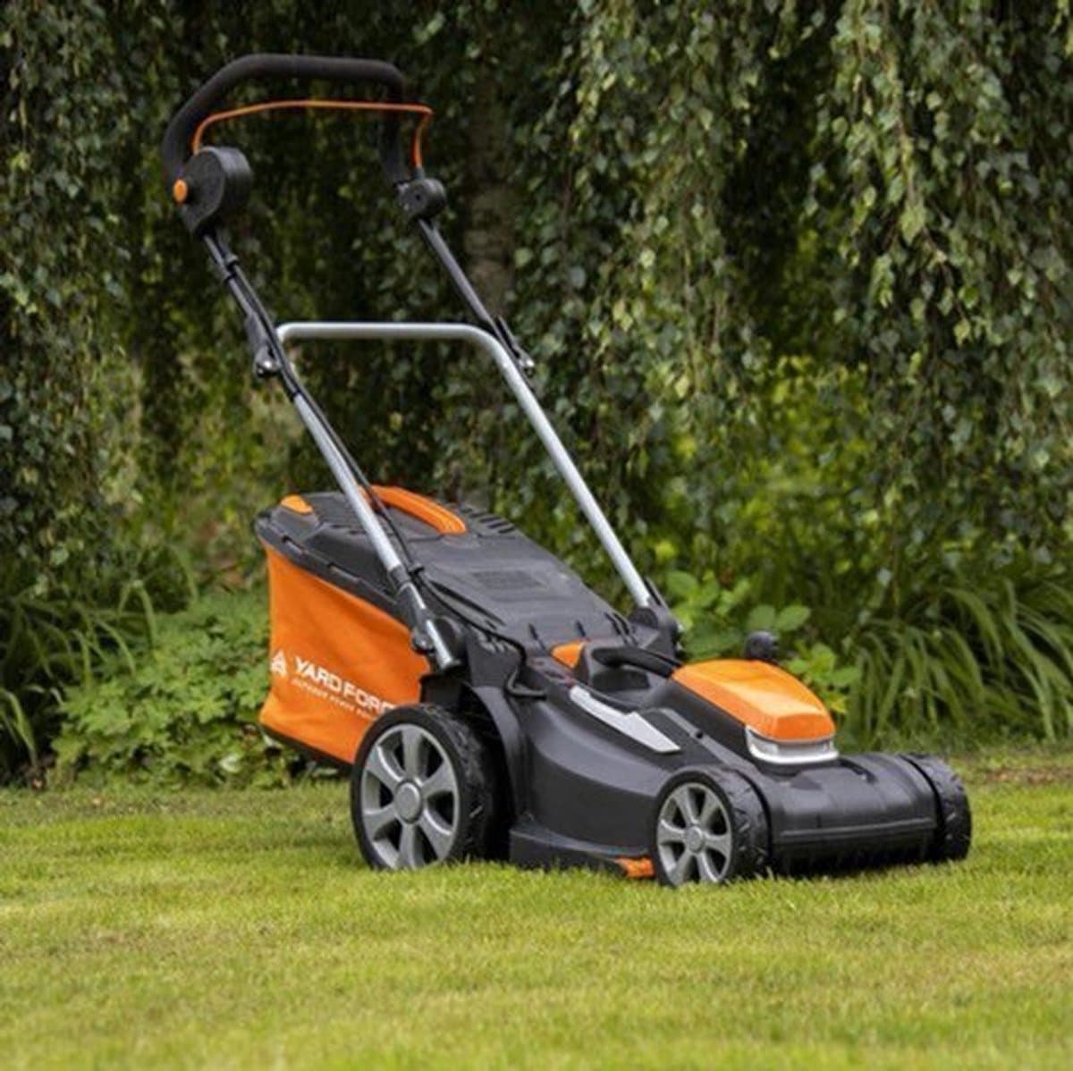 Draadloze Grasmaaier – Accumaaier – Elektrische Grasmaaier – Gazonmaaier – Accugrasmaaier – Borstelloze Motor – 40V Lithium-Ion Accu Met Snellader – Maaibreedte 37 cm — afbeelding 1