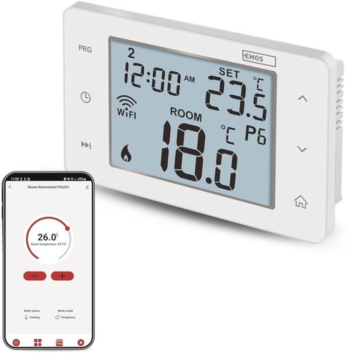 Slimme kamerthermostaat - WiFi en app voor verwarmings- en koelsystemen — afbeelding 1