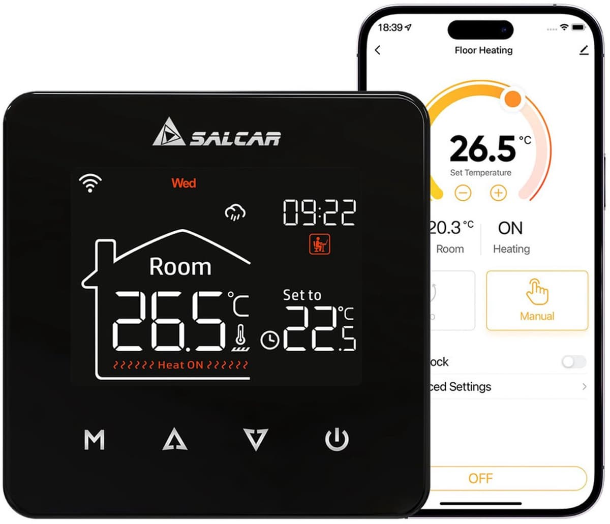 WiFi thermostaat, verwarming, smart voor water, vloerverwarming, programmeerbare lcd-kamerthermostaat, boiler, wifi, digitale vloerverwarming, compatibel met Alex Google Home 3A — afbeelding 1