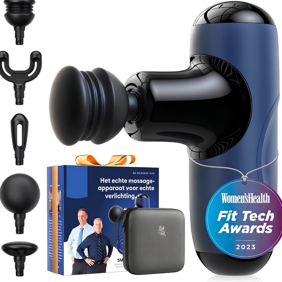 KLS® Massage Gun - Massage Gun Mini - Massage Pistool - Zwart - 15cm x 12cm x 4cm — afbeelding 1