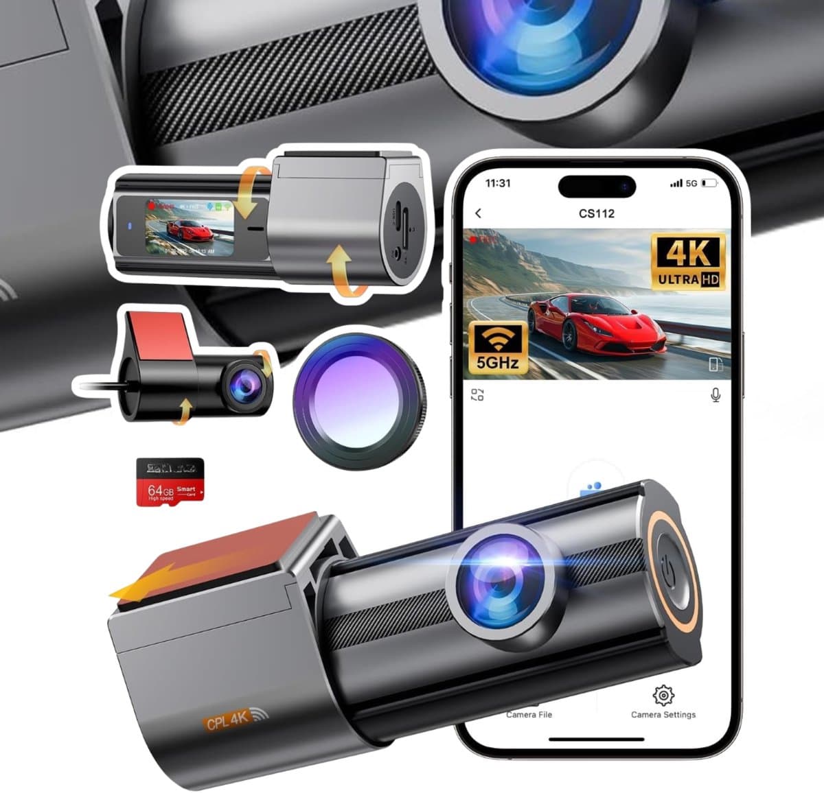 CRLYN® Dashcam Auto – Auto Camera – Dashcam — afbeelding 1