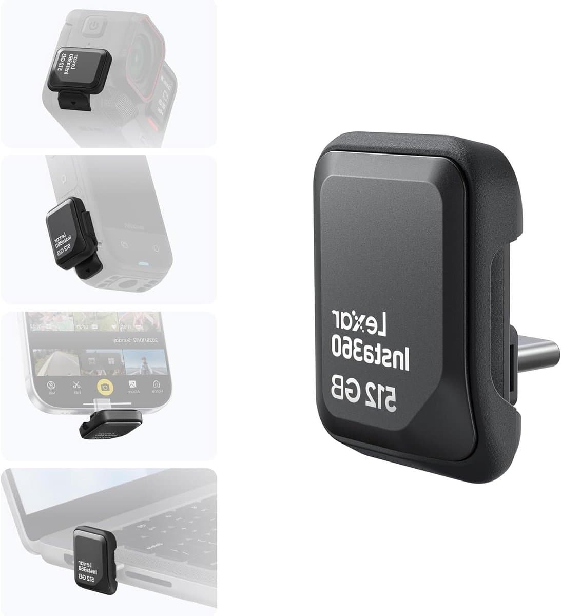 Externe SSD - Draagbare Opslag - Bestanden Overzetten - Snelle Leessnelheid - 512 GB - Zwart — afbeelding 1