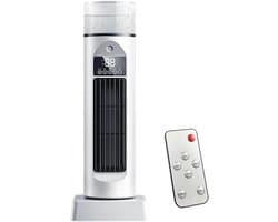 Torenventilator - Ventilator zonder bladen - Ruimte Koelen - 7-kleurige LED-verlichting - 38 x 14 x 38 cm - Bourgondië