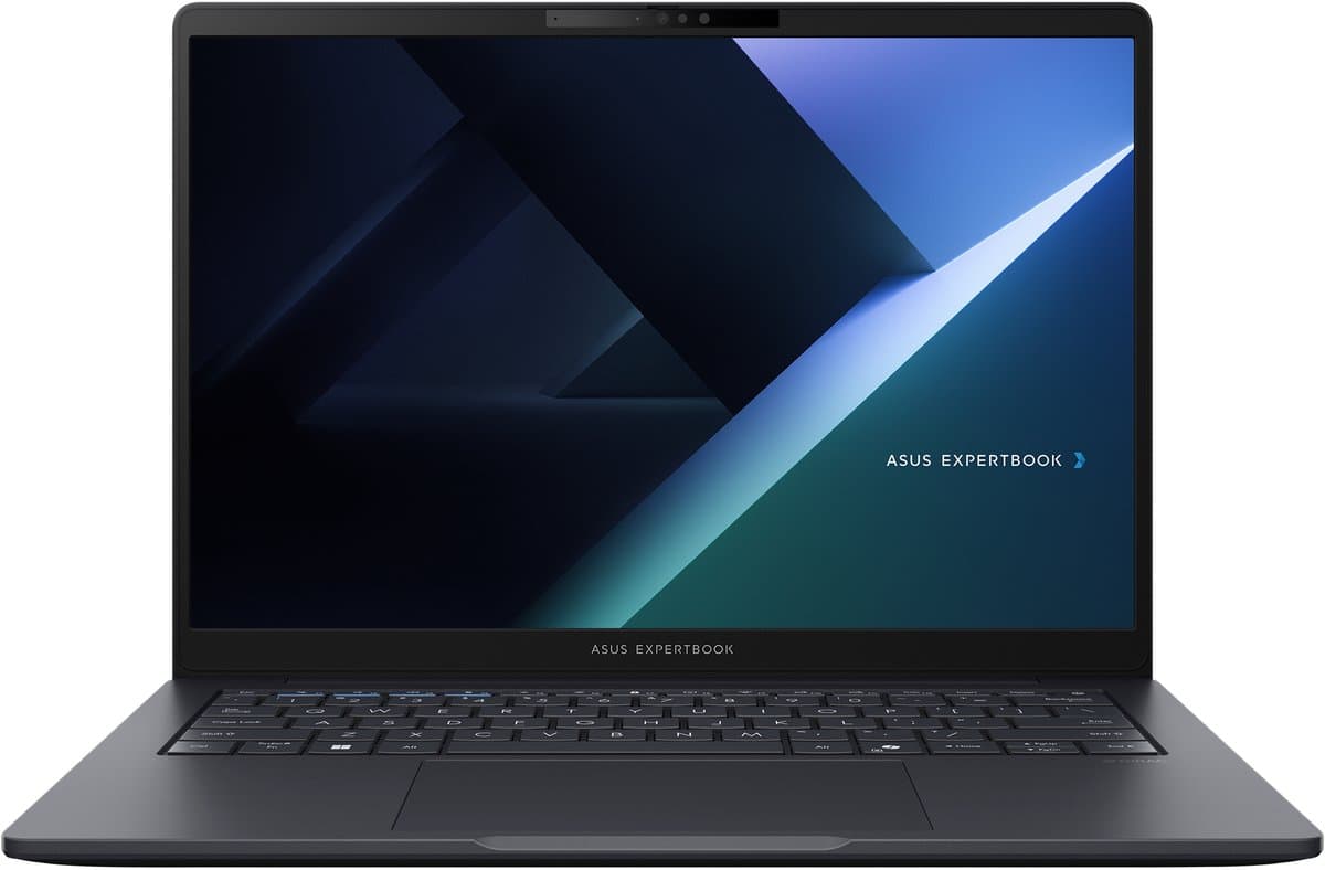 ASUS ExpertBook B3 B3405CCA-LY4315X Intel Core Ultra 7 255H Laptop 35,6 cm (14) WUXGA 16 GB DDR5-SDRAM 512 GB SSD Wi-Fi 6E (802.11ax) Windows 11 Pro Zwart, Grijs QWERTY US International — afbeelding 1