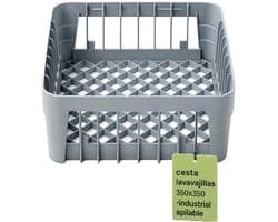 Vaatwassermand - Afwasmand - Industrieel Wassen - Versterkte Kunststof - 350 x 350 x 150 mm - Grijs