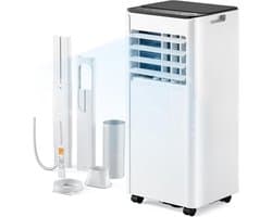 Mobiele Airco 10000 BTU – 4-in-1 Airconditioner – Stil – Slaapmodus – 24-uurs Timer – Wit/Zwart
