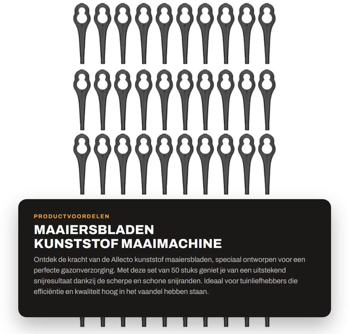 Dailygoods- Grassnijmes 50 Stuks - Kunststof Mes - Duurzaam — afbeelding 1