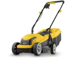Grasmaaier elektrisch compact met opvangbak verstelbare maaihoogte 1300W motor maaibreedte 32 cm voor kleine gazons