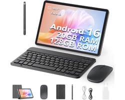 SnelShoppen - 10 Inch Android 16 Tablet met Octa-Core, 1280x800 HD IPS Scherm, 6600mAh, 2.4G 5G WiFi, Bluetooth 5.0, GPS, Ondersteuning Widevine L1, I
