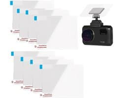 SnelShoppen - Pack van 8 Auto Camera Accessoires, Antistatische Film voor Duidelijk Zicht op Voorruit, Dashcam Stickers, Duidelijke Statistische Stick