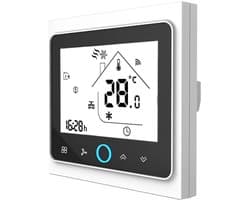Slimme Thermostaatsensor - Klimaatregelaar - Temperatuur Regelen - 5+2 Dagen Programmering - 0.5°C Nauwkeurigheid - Zwart Wit
