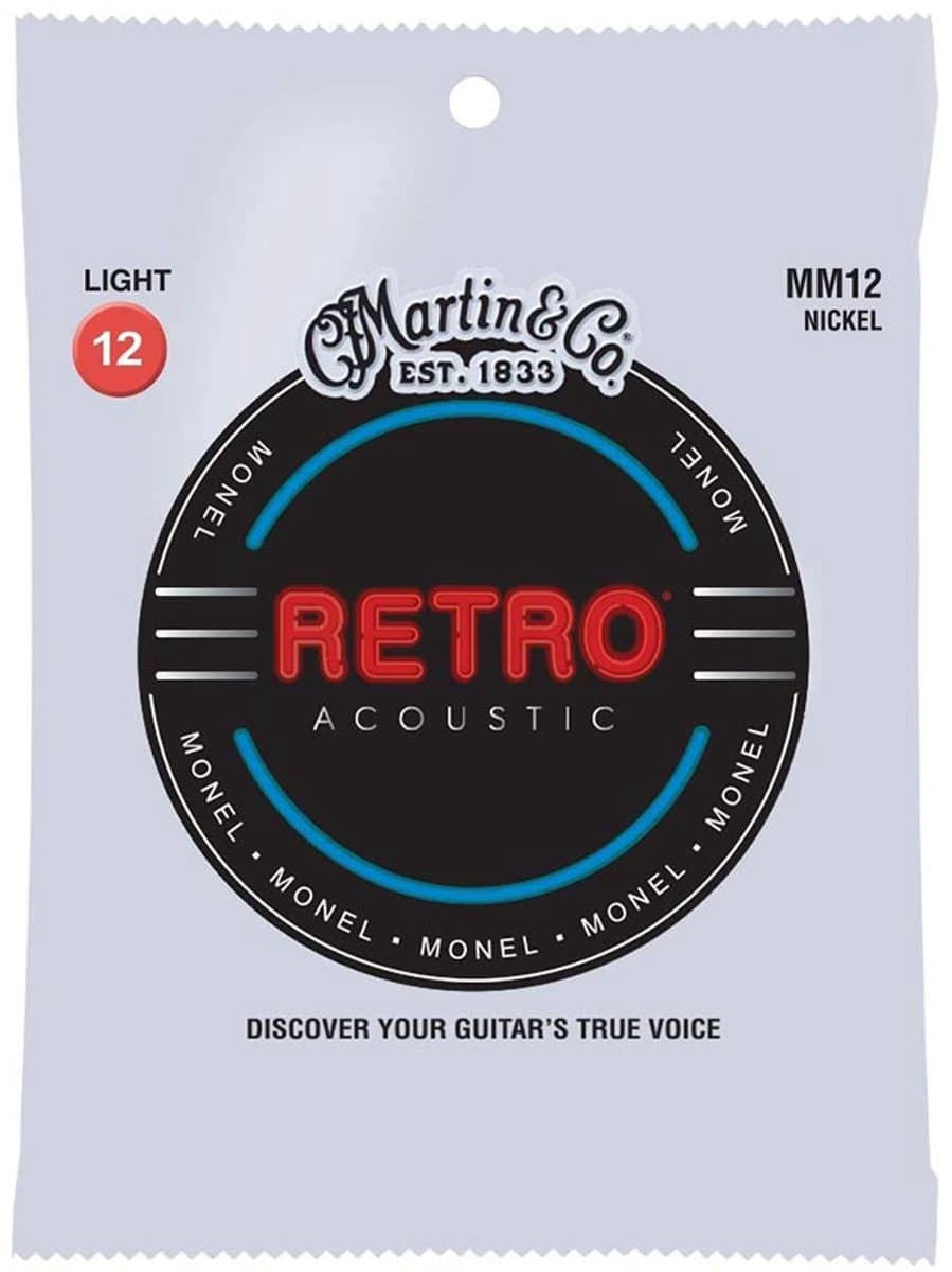 Martin Retro MM12 - Monel verzilverde .012 snarenset voor western gitaar — afbeelding 1