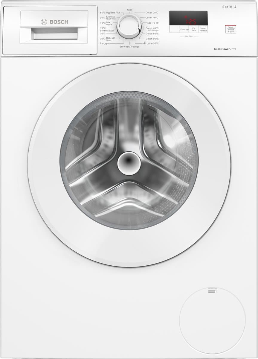 Bosch Serie 2 WGE02406FR wasmachine Voorbelading 7 kg 1400 RPM Wit - FR Display — afbeelding 1