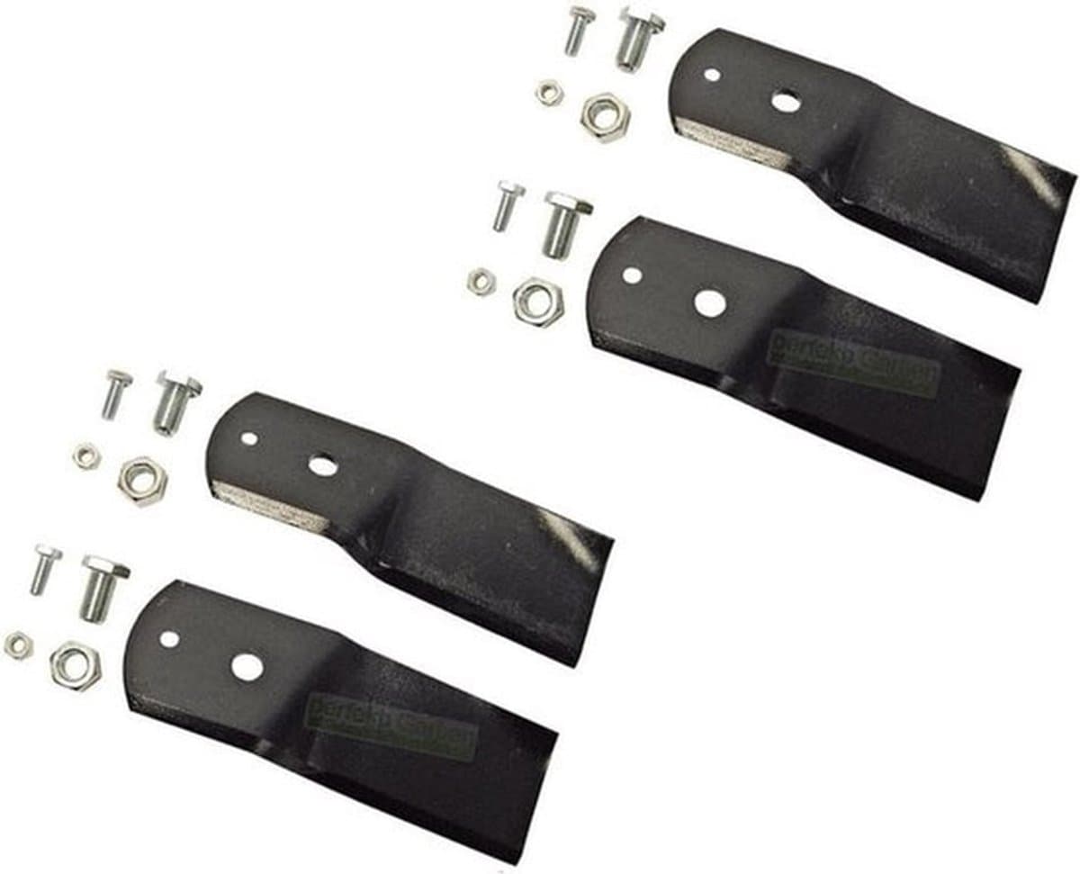 Messen 4 x 17 cm - Gecertificeerd Staal - Scherp en Uitgebalanceerd - Compatibel met Stiga - Set van 2 - Inclusief Schroeven en Moeren - Grasmaaierbladen — afbeelding 1