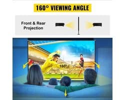 Beamer Scherm - Projector Screen - Projector Scherm - Projector Doek - Projector Scherm voor Beamer - Home Cinema Thuisbioscoop - Draagbare Beamer - Tripods