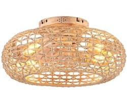 NIVA® Ventilator Plafond - Ventilator Staand Afstandsbediening - Ventilator - Naturaal - 50cm x 23cm x 50cm