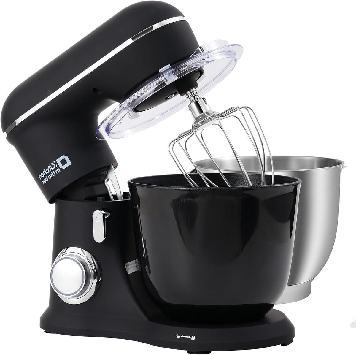 Keukenmachine - Standmixer - Bakken en Koken - Dubbele Mengkom - 4.5L + 5L - Zwart — afbeelding 1