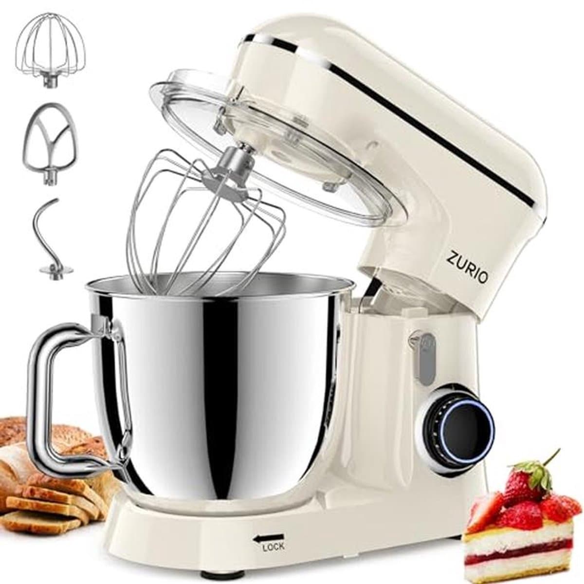 Keukenmachine 1300 W met 5.5L kom en stille fermentatiefunctie — afbeelding 1