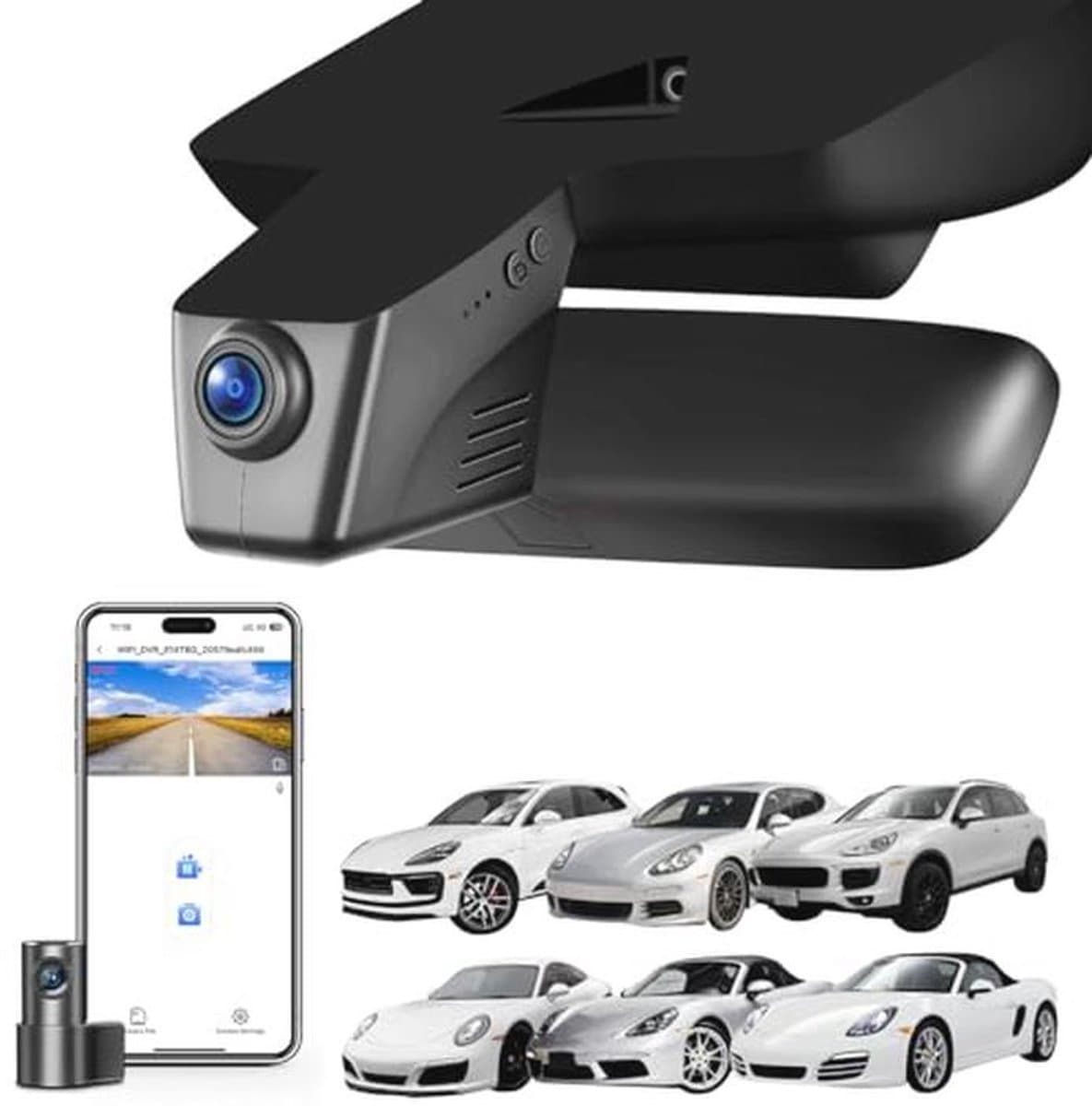 4K Dashcam voor Porsche”、“Cayenne, Macan, 911, Panamera, Boxster, Cayman, 718 Boxster, 128 GB — afbeelding 1