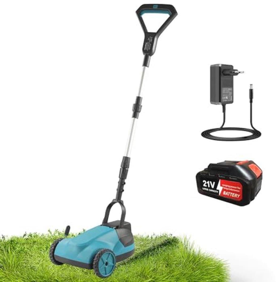 Accugrasmaaier 21 cm met telescoopstang en borstelloze motor — afbeelding 1