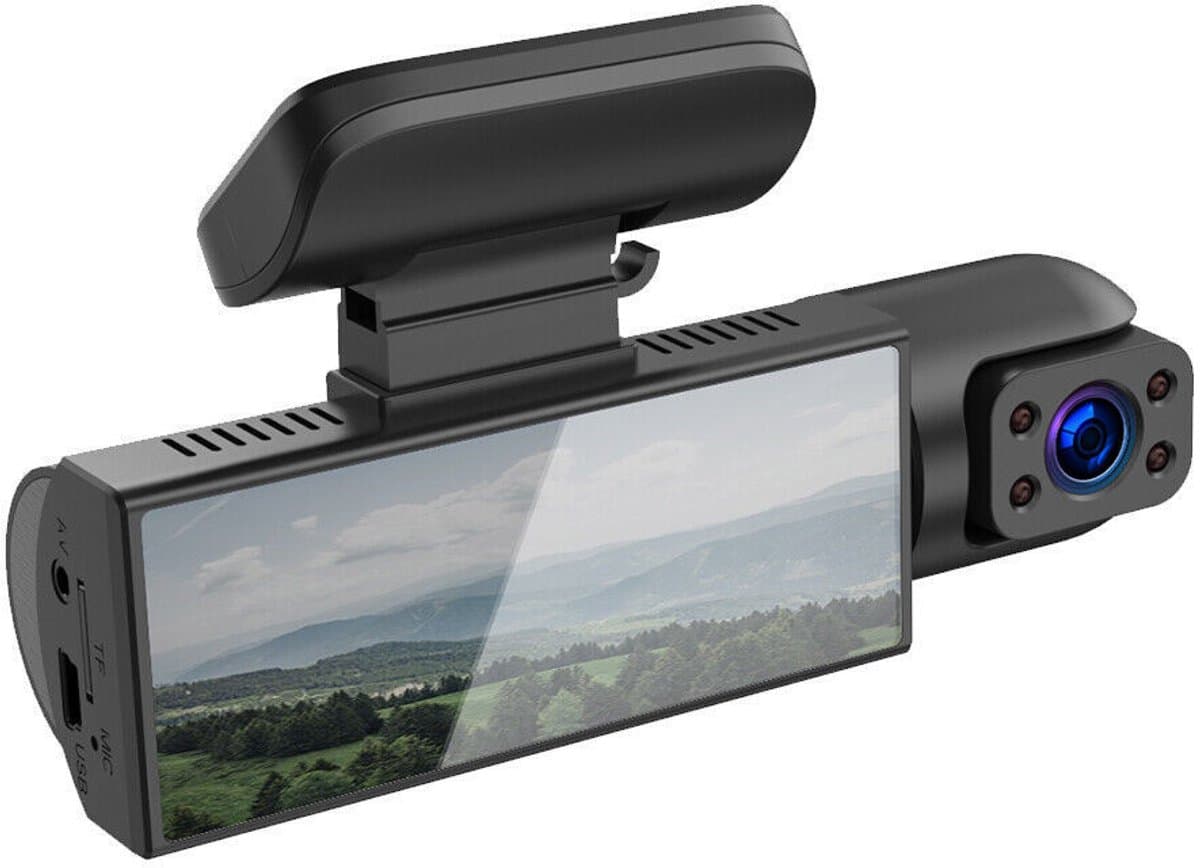 Autodashcam, dual-channel dashcam - met bewegingsdetectie, loopopname, 170° groothoeklens, geschikt voor de meeste voertuigen. — afbeelding 1