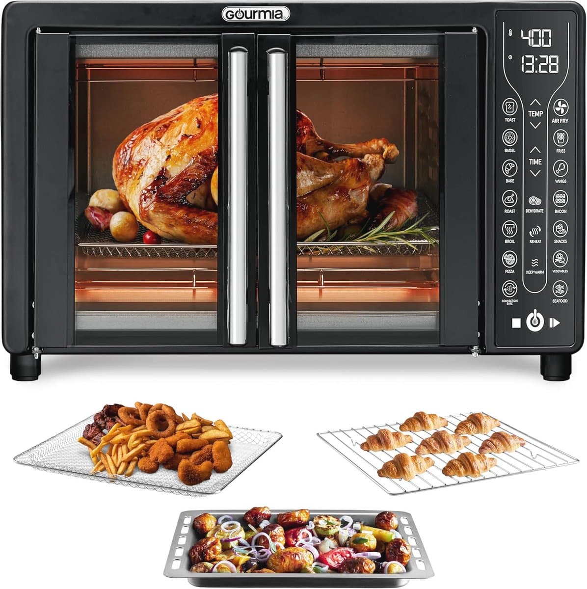 Digitale Air Fryer Oven met Broodroosterfunctie 17 Kookstanden 24L — afbeelding 1
