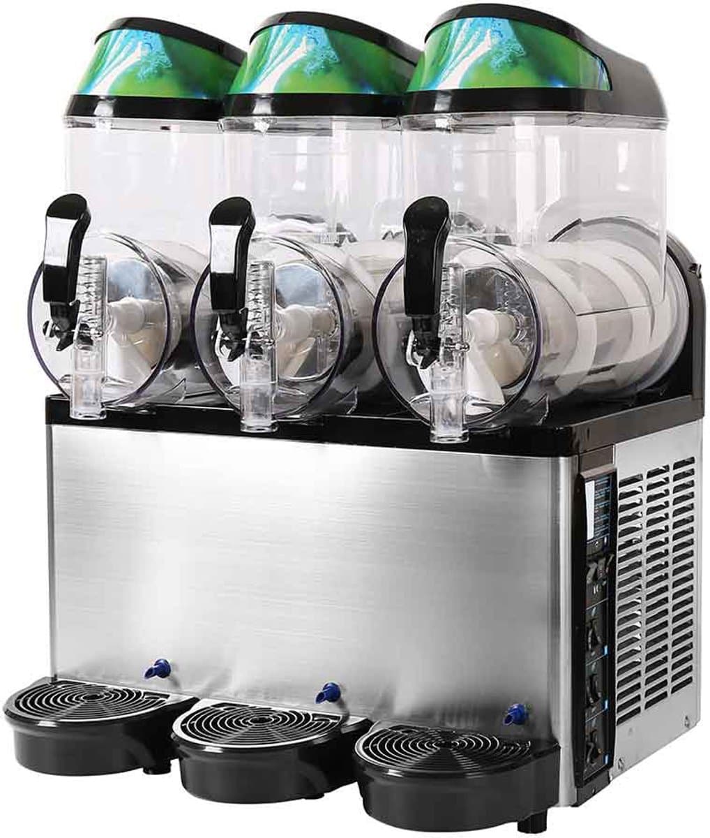 HCB® - Professionele Horeca Slushmachine - 3 x 12 liter - 230V - Slush puppy machine - 51x61x77 cm (DxBxH) - 63 kg - 7657 — afbeelding 1