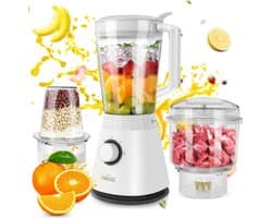 Vedder House - Keukenmachine - 3 functies - Blender - Hakmolen - Versnipperaar - Foodprocessor
