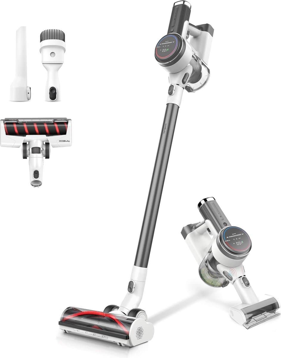 Tineco - PURE ONE S12 Tango Steelstofzuiger - Oplaadbaar - Smart - 21,6V - wit/metallic grijs — afbeelding 1