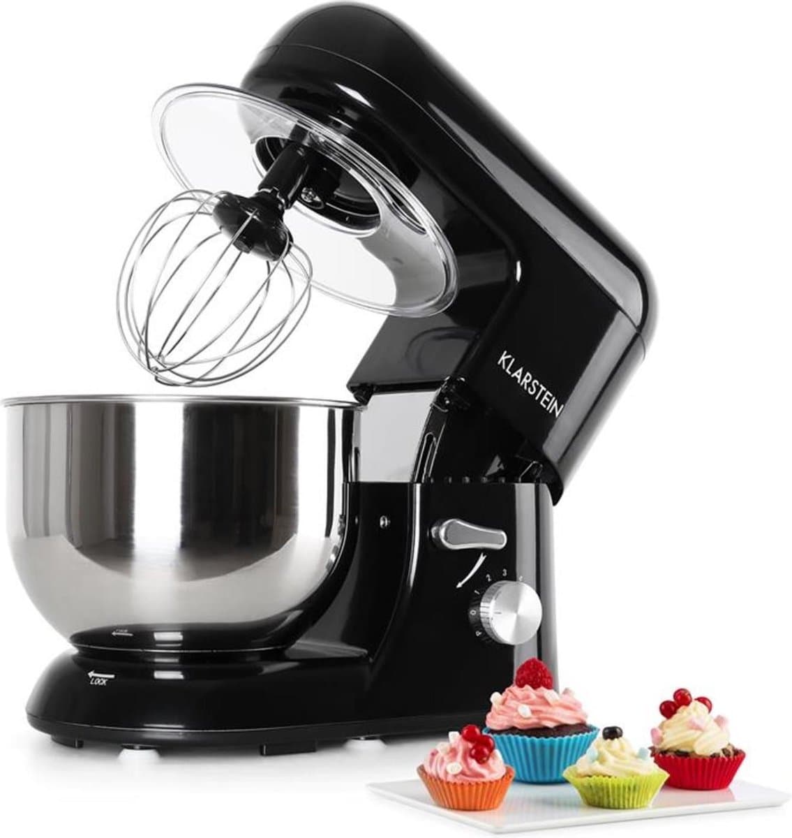 Klarstein Küchenmaschine, Knetmaschine mit 5L Schüssel, 2000W Profi Küchenmaschine mit Knethaken und Schneebesen, Universal Küchenmaschine mit 6 Stufen, Teigmaschine zum Rühren, Kneten und Aufschlagen — afbeelding 1