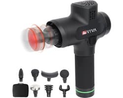 Massagepistool met Warmtekop en Verwisselbare Accu - 7 Massagekoppen voor Ontspanning