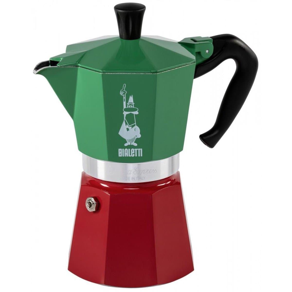Bialetti Moka Express Italia 6 kops – Percolator – Aluminium — afbeelding 1