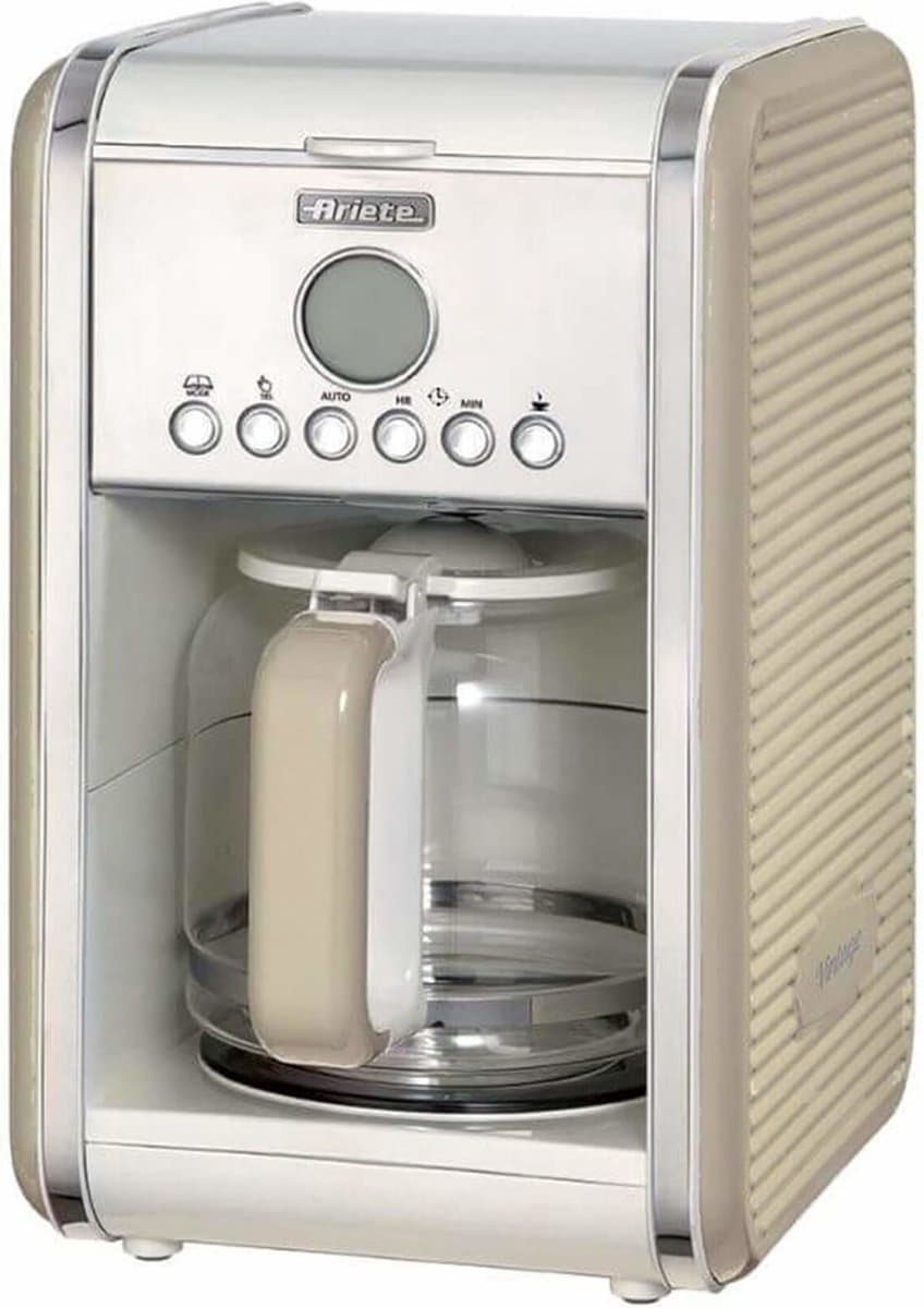 Ariete 1342/03 - Vintage koffiezetter - tot 12 kops - 24 uurs timer - warmhoudplaat - Beige — afbeelding 1