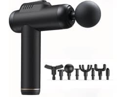 Massage Pistool 6 snelheden dieptespiermassage draadloos - professioneel verstelbaar voor sportschool - draagbaar met 8 massagekoppen - USB-C-opladen