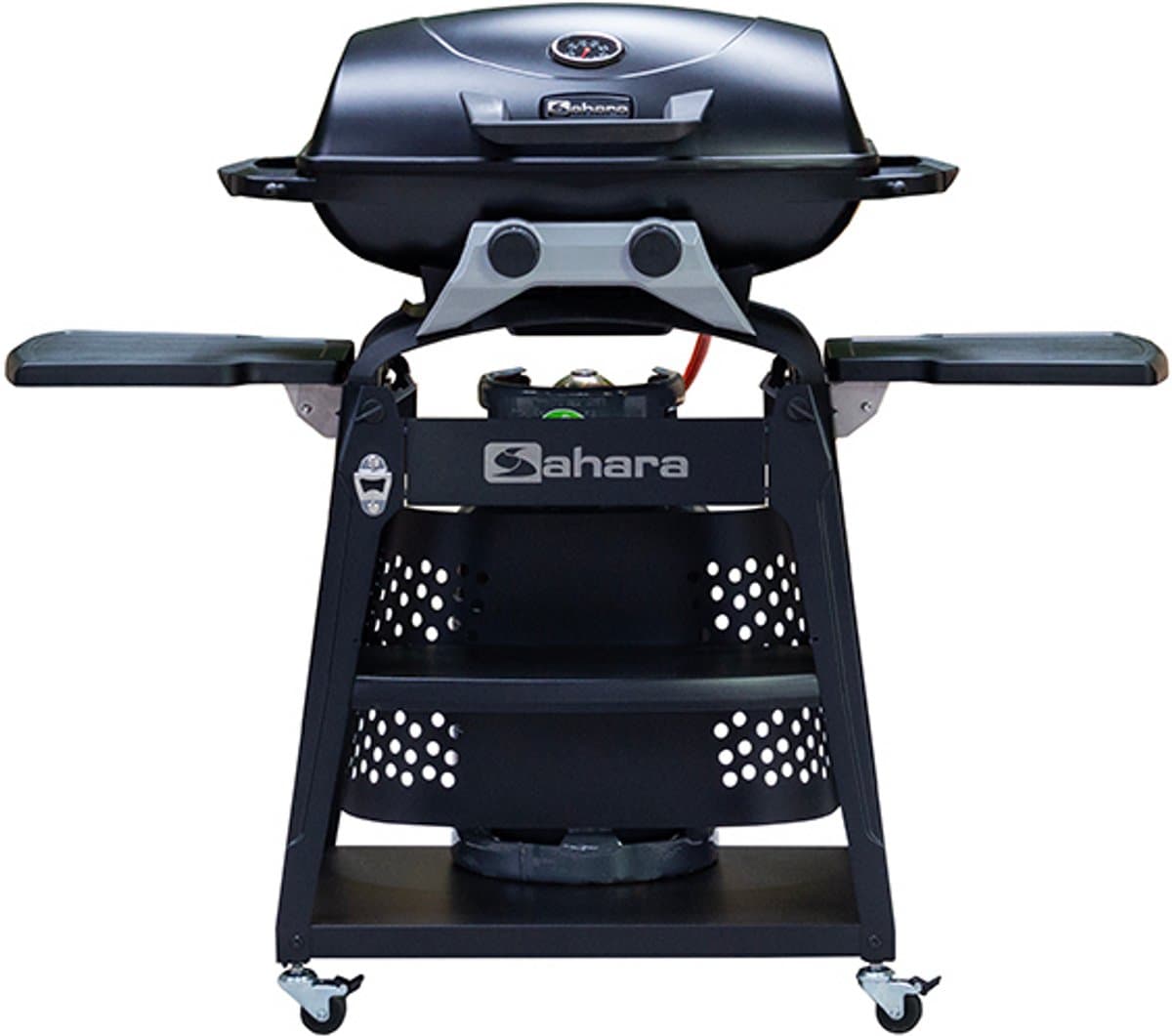 Sahara Storm gasbarbecue - 2 branders - semi-portabel - demontabel voor tafel gebruik - compleet met onderstel - 4400 wat — afbeelding 1