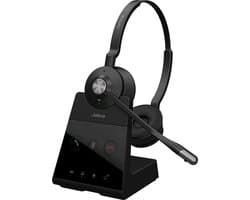 Jabra Engage 65 SE Stereo On Ear headset DECT, Kabel Stereo Zwart Noise Cancelling Microfoon uitschakelbaar (mute), NFC