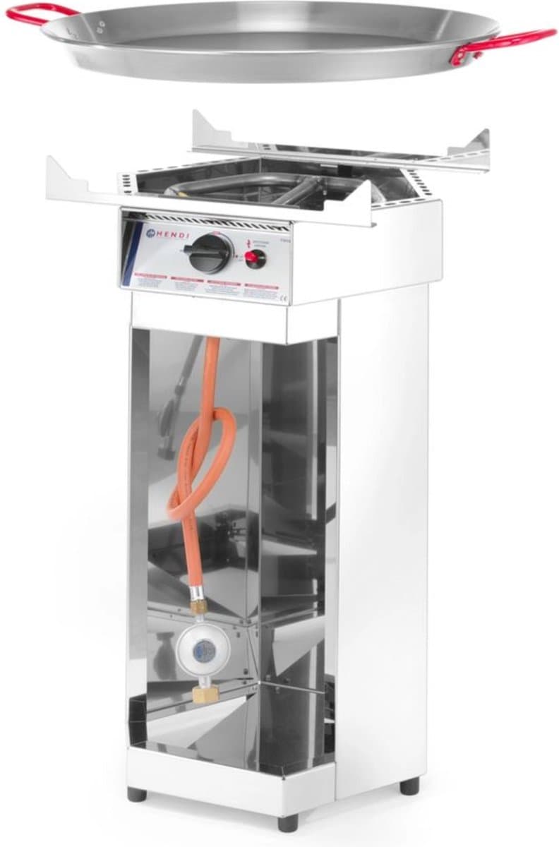 HENDI Paella barbecue – roestvrij staal – 4,8 kW – ø600 mm – demontabele brander — afbeelding 1