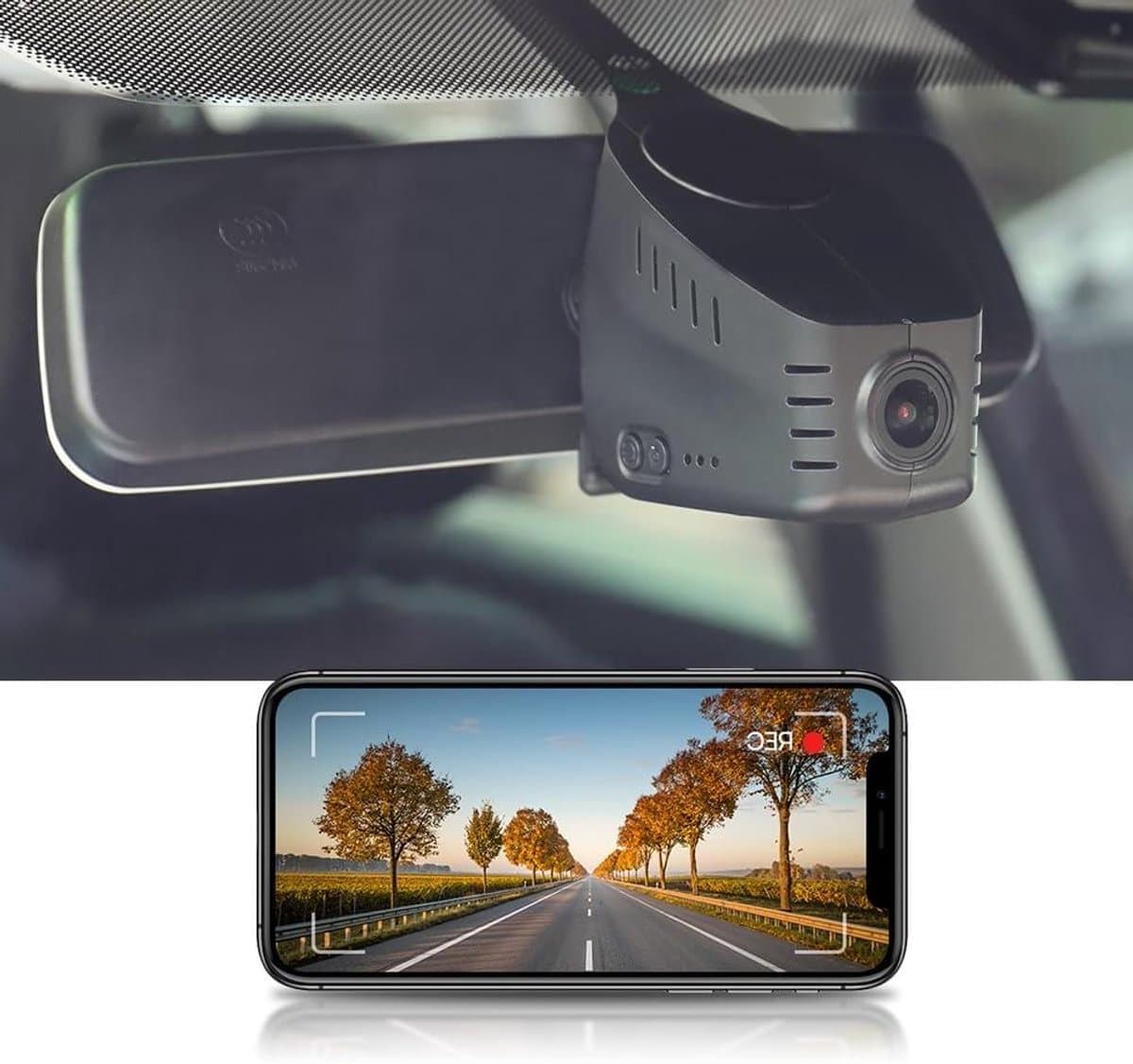 Dashcam 4K - Autocamera Video - Veilig Rijden - OEM-geïntegreerde stijl - 64GB kaart - Zwart — afbeelding 1