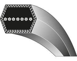 Aandrijfriem Dubbele V-riem - Vervangende Riem - Grasmaaier Onderhoud - Dubbele V-profiel - 12.7 x 2794 mm - Zwart