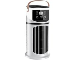 Mobiele Airco - Persoonlijke Koeler - Ruimte Koelen - Verneveling en LED - 15.5 x 15.5 x 27 cm - Wit