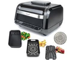 Multifunctionele Grill - Heteluchtfriteuse Oven - Veelzijdig Koken - 8 Verschillende Functies - 6 Liter Capaciteit - Zwart