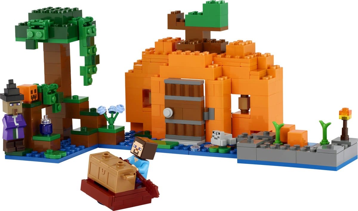 LEGO Minecraft De pompoenboerderij Speelgoed Boerderij Huis Halloween Set met Minifiguren - 21248 — afbeelding 1
