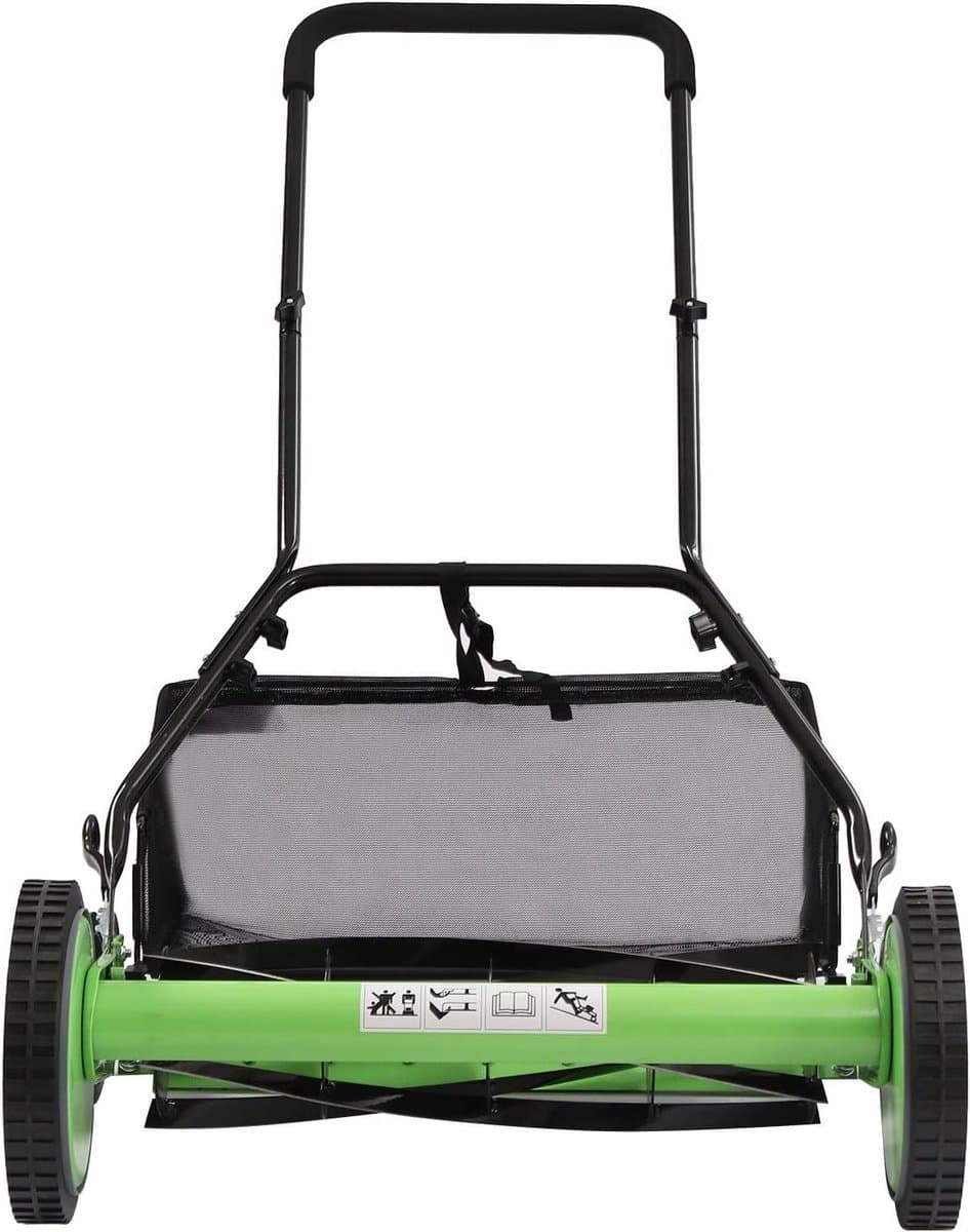 Handgrasmaaier - Cilindermaaier - Gazon Onderhoud - Stille Werking - 50 cm Werkbreedte - Groen — afbeelding 1