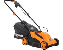 Elektrische grasmaaier - Snoer grasmaaier - Gazon onderhoud - 1200 Watt vermogen - 33 cm snijbreedte - Oranje en Zwart