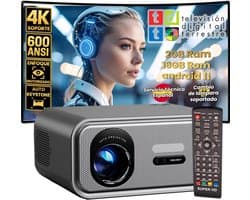 Full HD Beamer - Thuisbioscoop Projector - Films Kijken - Ingebouwde DVB-T2 HD Tuner - Tot 300 inch