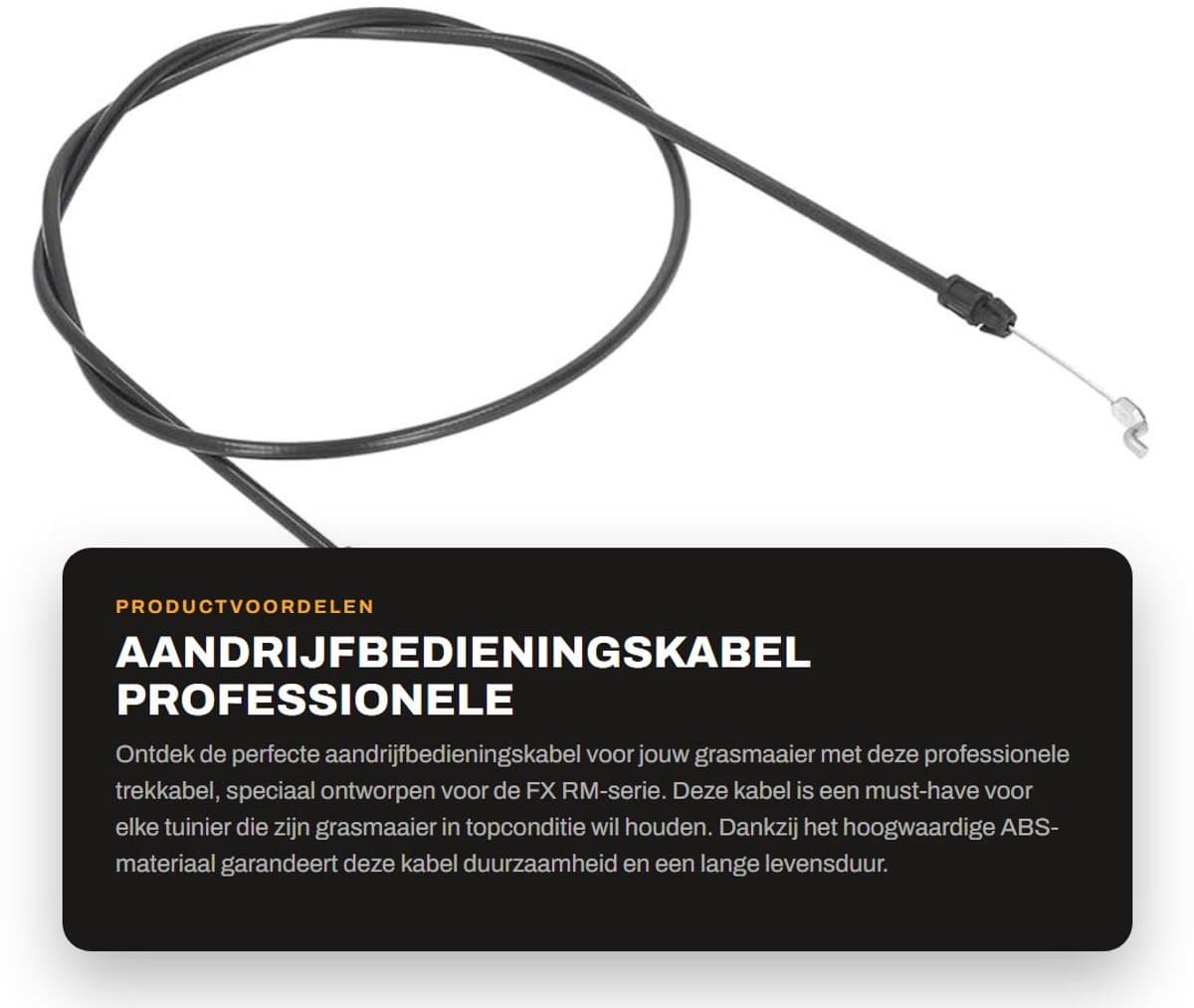 Dailygoods- Aandrijfbedieningskabel Professionele Productie - Trekkabel - Grasmaaier - Duurzaam ABS-materiaal - Hoge Nauwkeurigheid - Stabiele Prestaties — afbeelding 1